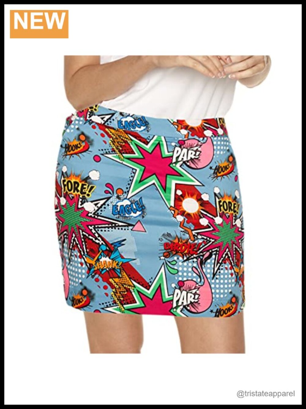 Women's Golf Skort with Pockets Stretchy Under Shorts Cotton Spandex Blend